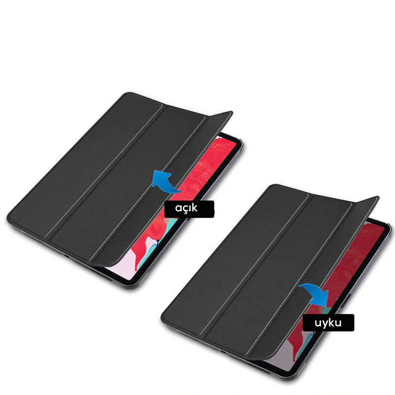 Apple iPad Air 10.9 2020 Uyumlu (4.Nesil) Zore Smart Cover Standlı 1-1 Kılıf - 2