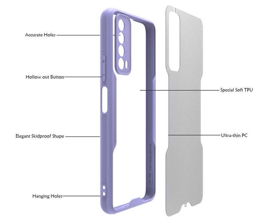 Huawei P Smart 2021 Uyumlu Kılıf Zore Parfe Kapak - 2