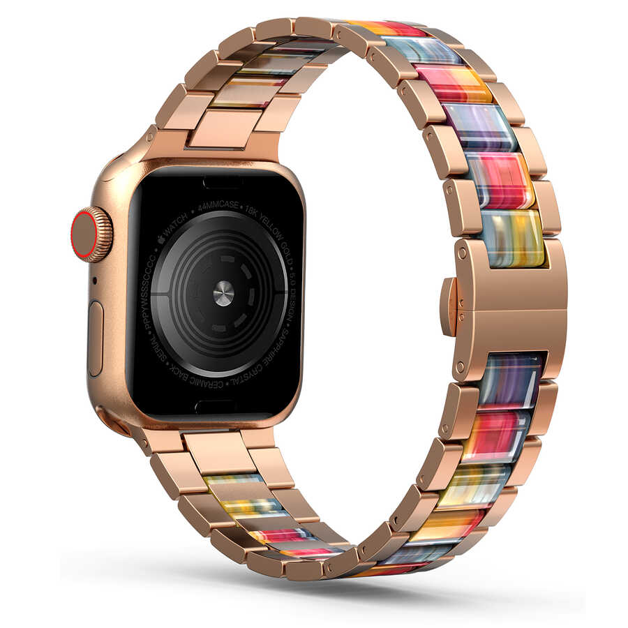 Apple Watch 42mm Uyumlu Wiwu Resin Steel Belt Metal Kordon - 7