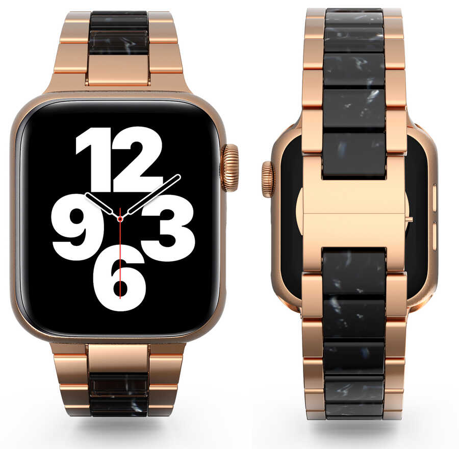 Apple Watch 42mm Uyumlu Wiwu Resin Steel Belt Metal Kordon - 11