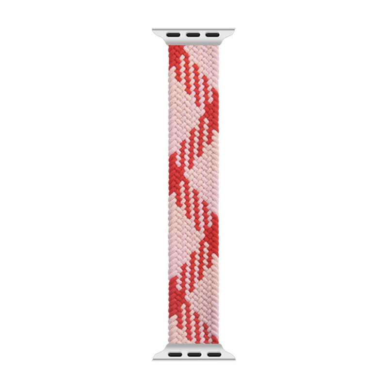 Apple Watch 44mm Uyumlu Wiwu Braided Solo Loop Contrast Color Small Kordon - 4