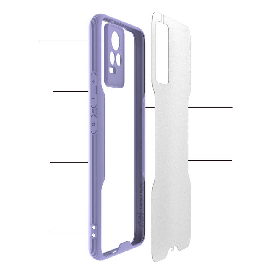 Vivo V21E Uyumlu Kılıf Zore Parfe Kapak - 1