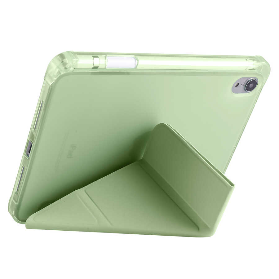 Apple iPad Mini 2021 Uyumlu (6.Nesil) Kılıf Zore Tri Folding Kalem Bölmeli Standlı Kılıf - 4