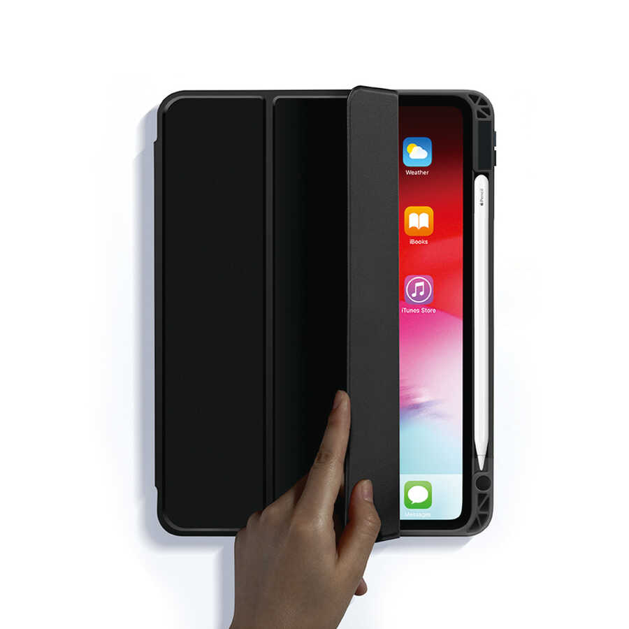 Apple iPad Pro 12.9 2020 Uyumlu (4.Nesil) Kılıf Zore Nort Arkası Şeffaf Standlı Kılıf - 4
