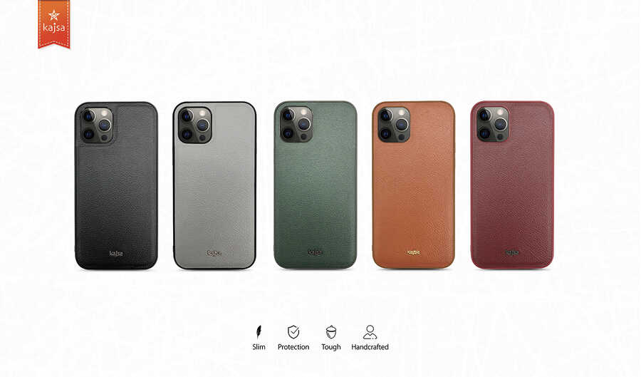 Apple iPhone 12 Uyumlu Kılıf ​Kajsa Luxe Collection Hakiki Deri Kapak - 4
