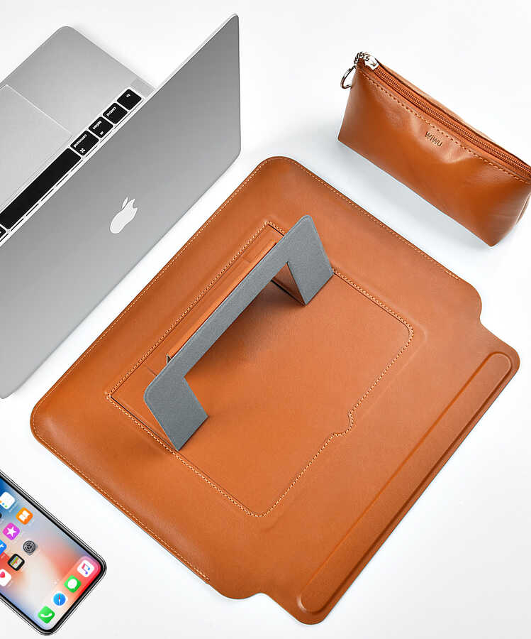 Apple Macbook 14.2' 2021 Uyumlu Wiwu Macbook Skin Pro Portable Stand Kılıf - 3