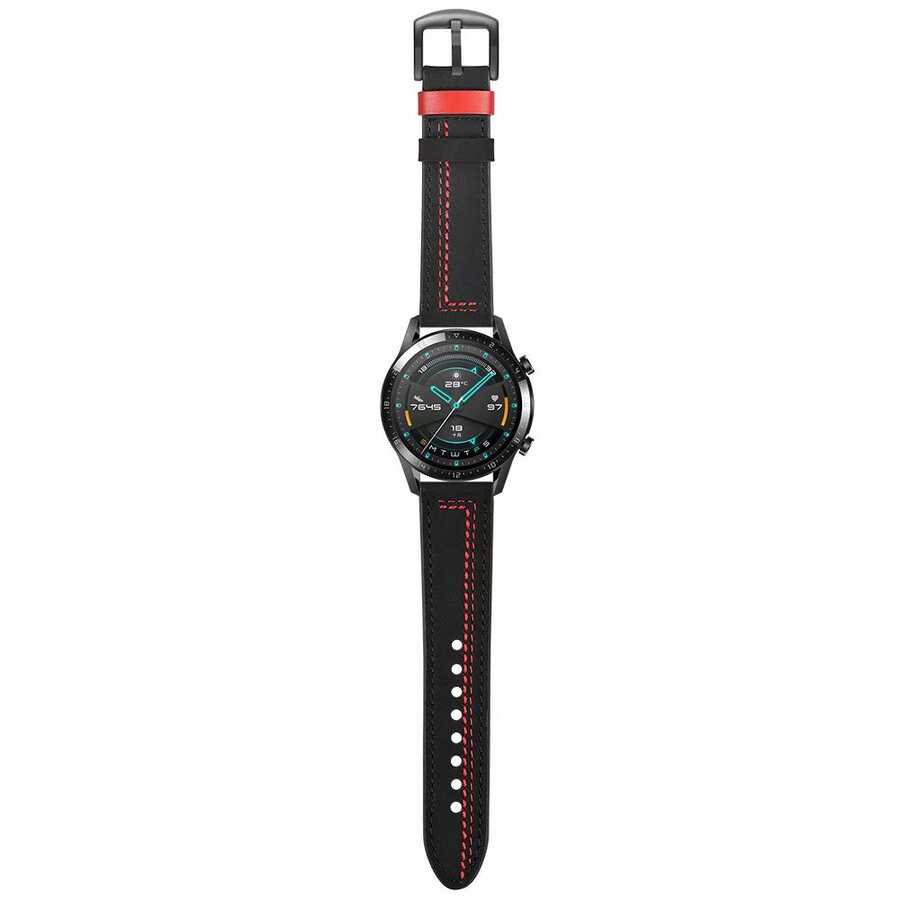 Huawei Watch GT 3 46mm Uyumlu KRD-19 Deri Kordon - 4