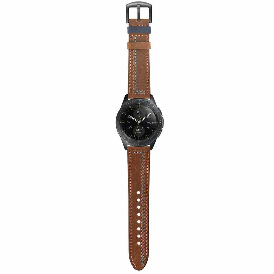 Huawei Watch GT 3 46mm Uyumlu KRD-19 Deri Kordon - 8