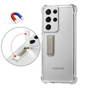 Samsung Galaxy S21 Ultra Uyumlu Kılıf Zore Standlı Süper Silikon Kapak - 1