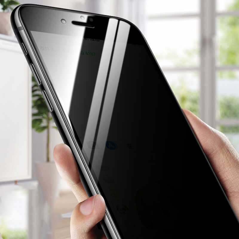 Apple iPhone 8 Uyumlu Davin 5D Privacy Cam Ekran Koruyucu - 1
