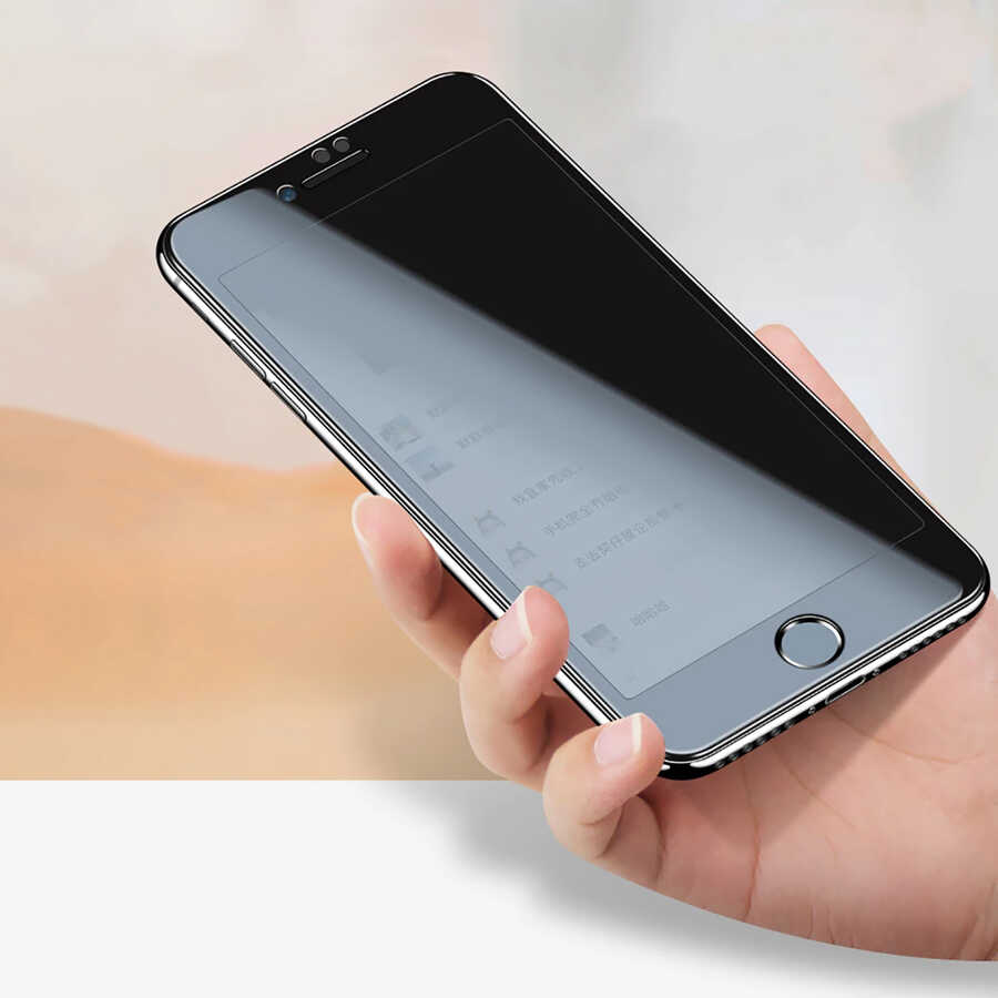 Apple iPhone 8 Uyumlu Davin 5D Privacy Cam Ekran Koruyucu - 7