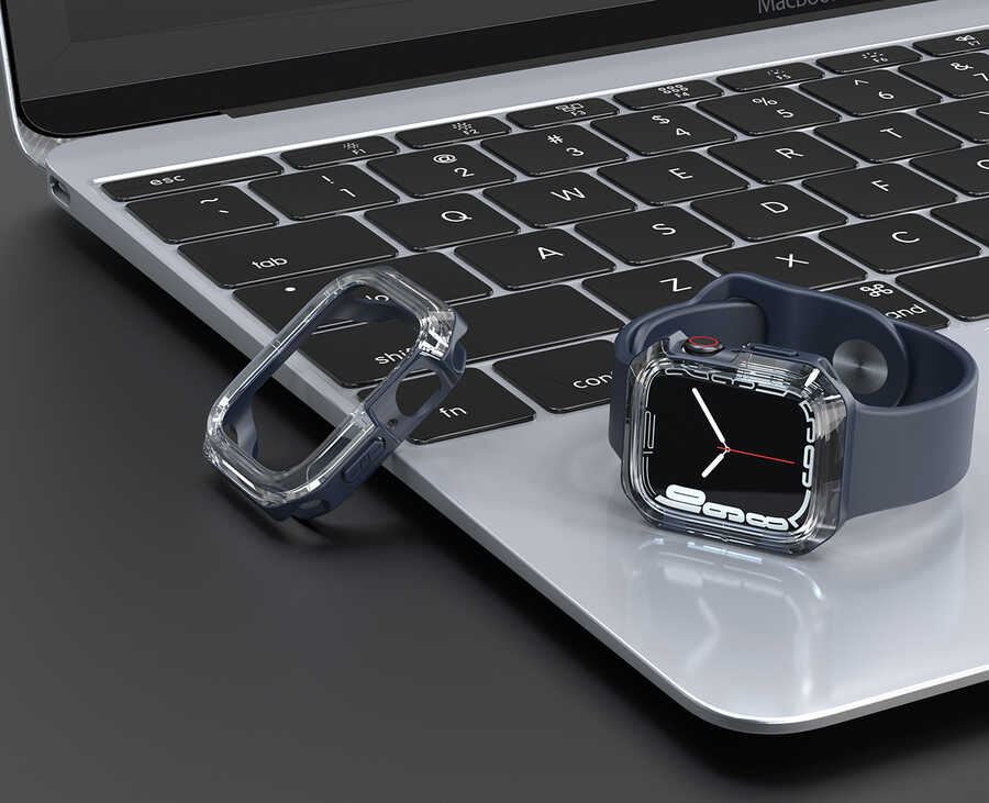 Apple Watch 38mm Uyumlu Zore Watch Gard 08 Sert PC + Silikon Koruyucu - 7
