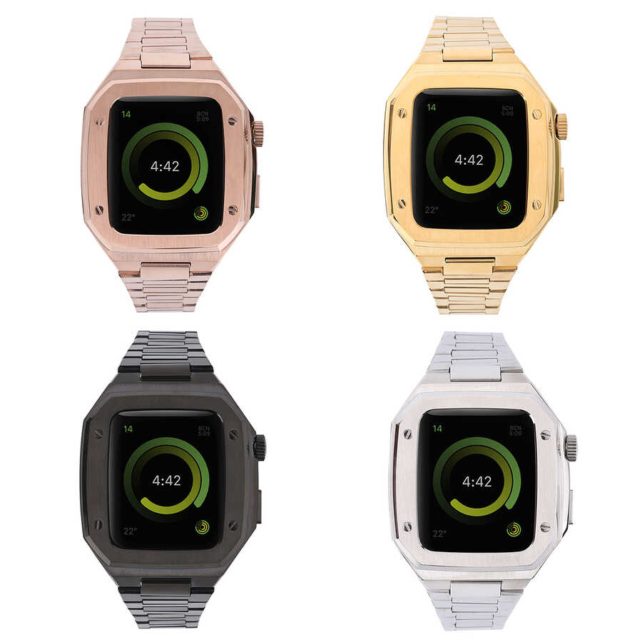 Apple Watch 7 45mm Uyumlu Zore KRD-64 Metal Kordon - 4