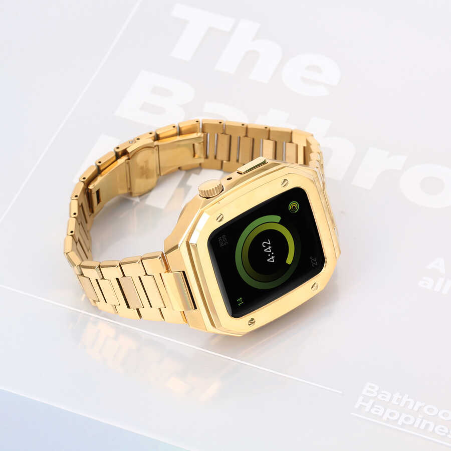 Apple Watch 7 45mm Uyumlu Zore KRD-64 Metal Kordon - 8