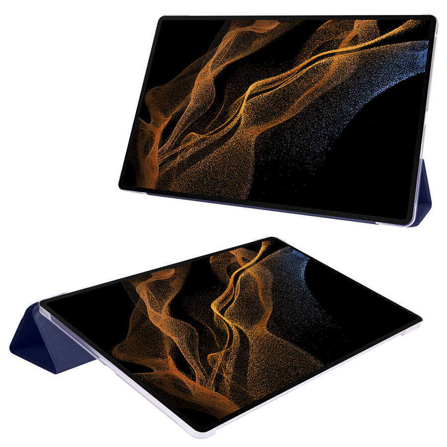 Samsung Galaxy Tab S8 Ultra SM-X900 Uyumlu Zore Smart Cover Standlı 1-1 Kılıf - 3