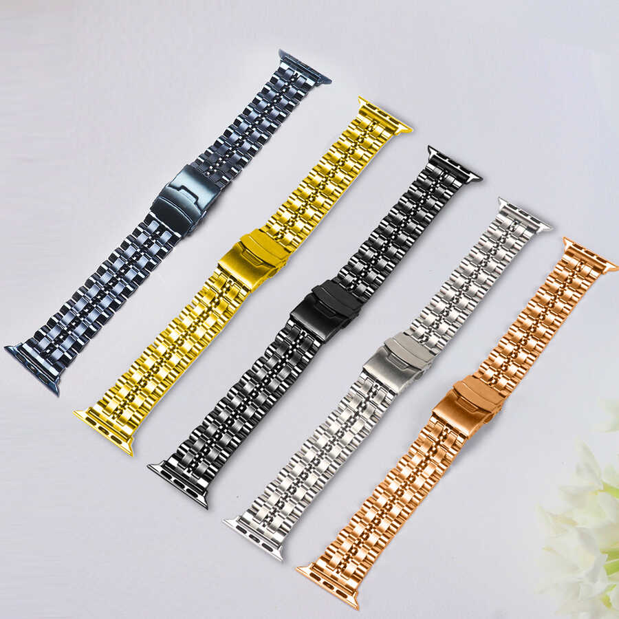 ​​​Apple Watch 44mm Uyumlu KRD-54 Metal Kordon - 7