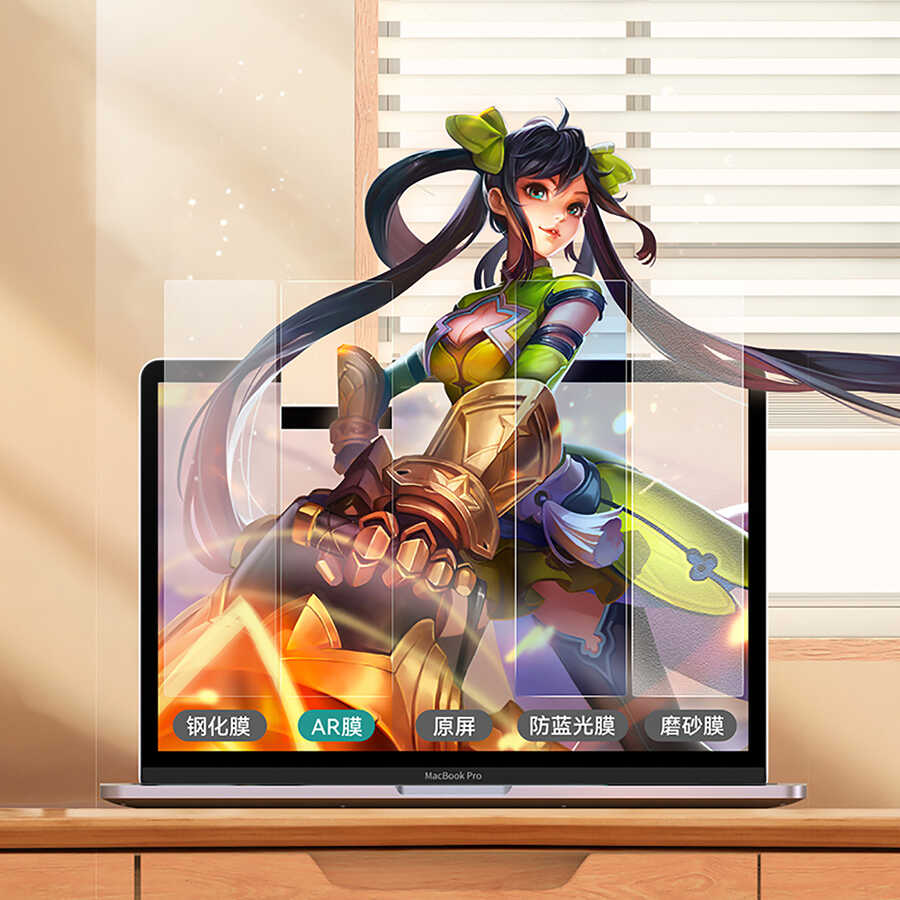 Apple Macbook 14.2' 2021 Uyumlu Benks AR (Anti Reflective) Yansıma Önleyici Ekran Koruyucu - 3
