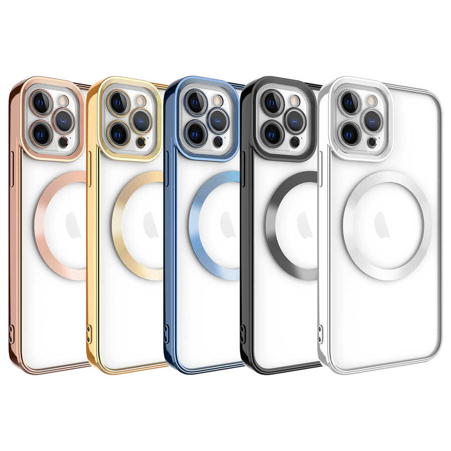Apple iPhone 12 Pro Uyumlu Kılıf Magsafe Wireless Şarj Özellikli Zore Setro Silikon - 1
