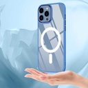 Apple iPhone 12 Pro Max Uyumlu Kılıf Wireless Şarj Özellikli Zore Krom Magsafe Silikon Kapak - 7