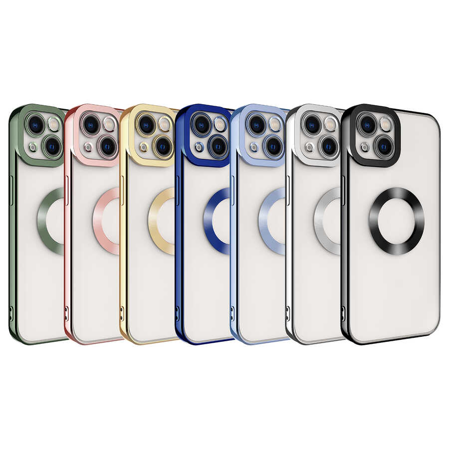 Apple iPhone 13 Uyumlu Kılıf Kamera Korumalı Logo Gösteren Zore Omega Kapak - 1