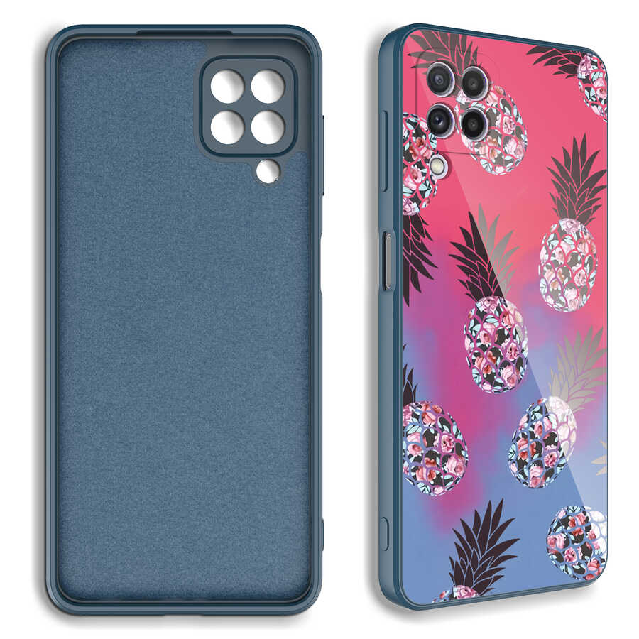 Samsung Galaxy M32 Uyumlu Kılıf Kamera Korumalı Desenli Sert Silikon Zore Epoksi Kapak - 1