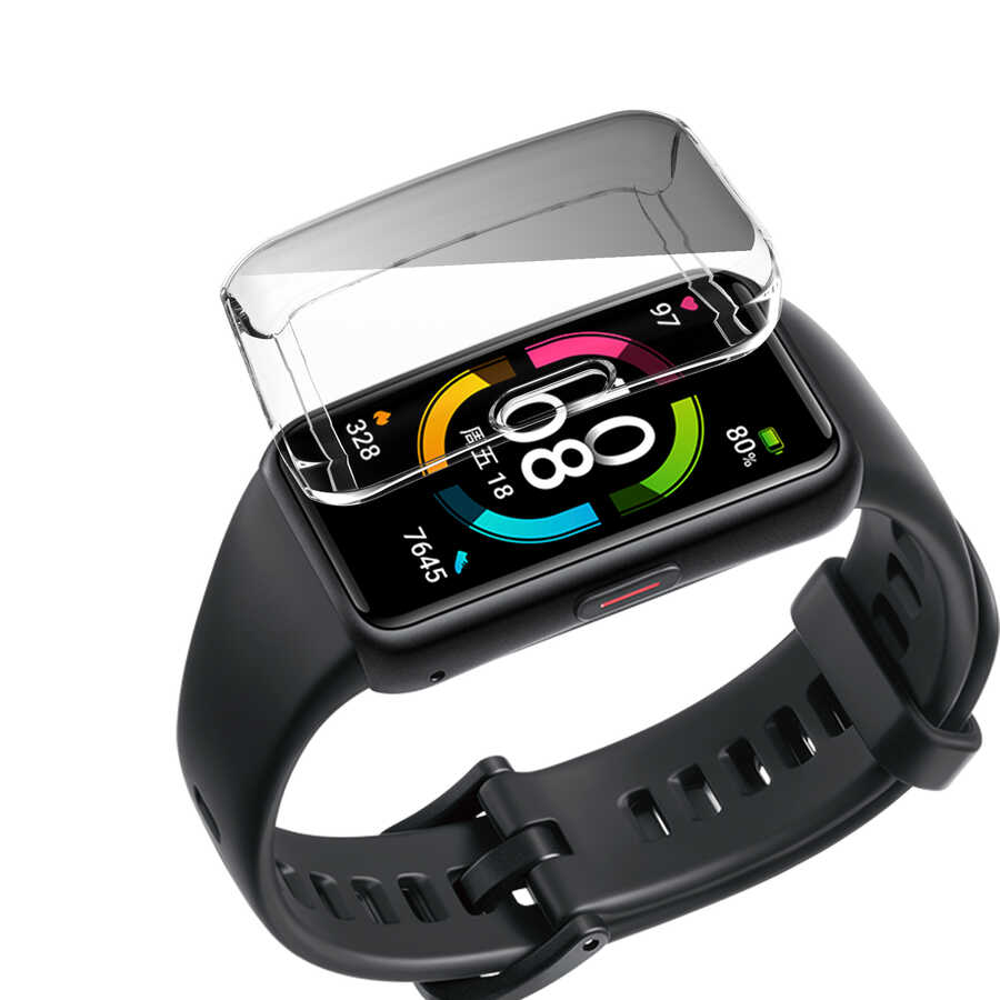 Huawei Band 7 Uyumlu Zore Watch Gard 09 Koruyucu Silikon - 5