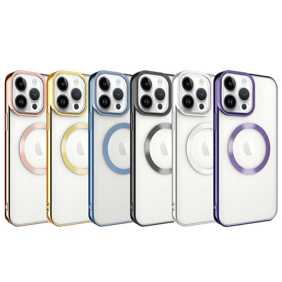 Apple iPhone 14 Pro Uyumlu Kılıf Magsafe Wireless Şarj Özellikli Zore Setro Silikon - 1