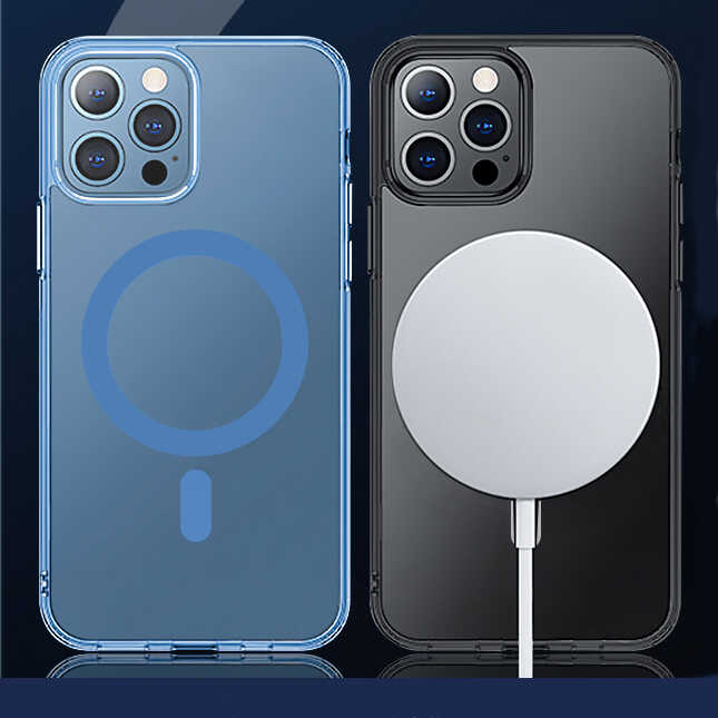 Apple iPhone 14 Plus Uyumlu Wiwu Magsafe Şarj Özellikli Lens Korumalı Şeffaf Silikon Kapak - 12