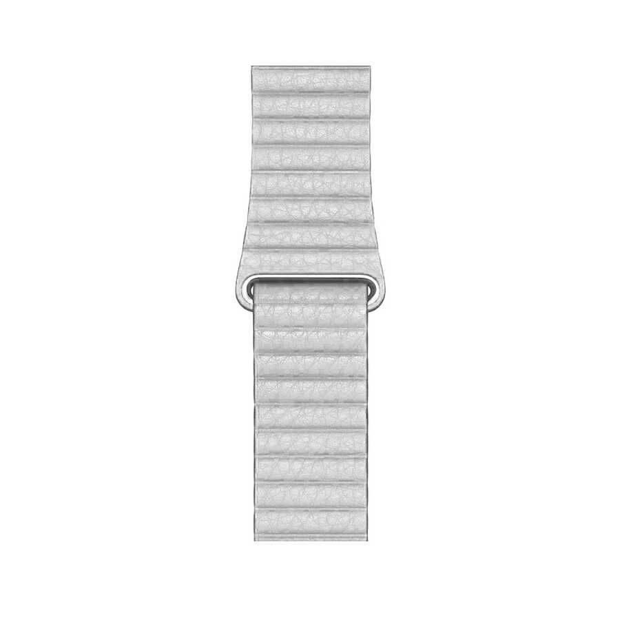 Apple Watch Ultra 49mm Uyumlu Kordon KRD-09 Deri Lop Strap Kayış - 7