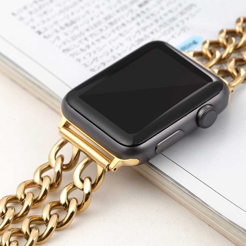 ​​​Apple Watch Ultra 49mm Uyumlu Kordon Cowboy Metal Strap Kayış - 15