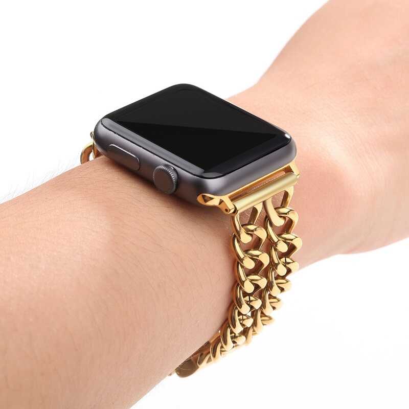 ​​​Apple Watch Ultra 49mm Uyumlu Kordon Cowboy Metal Strap Kayış - 16