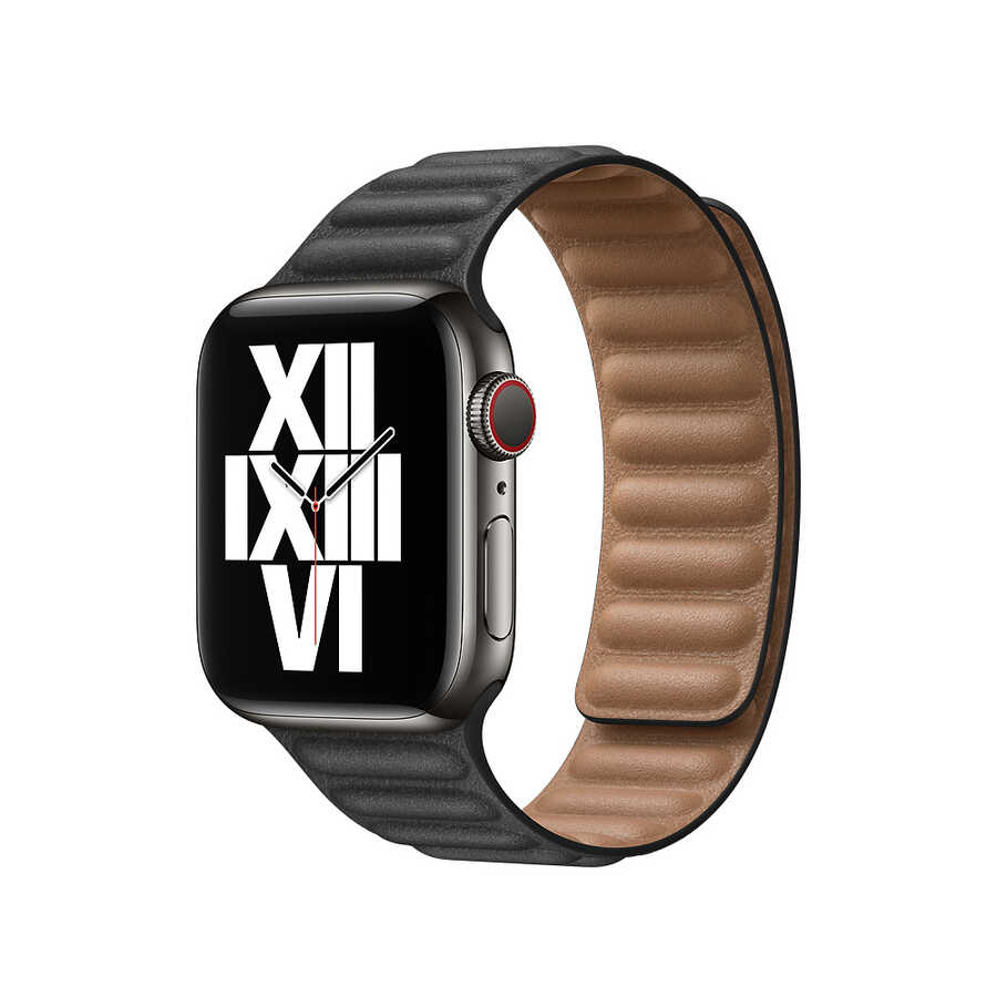 ​​​Apple Watch Ultra 49mm Uyumlu Kordon KRD-34 Deri Strap Kayış - 3
