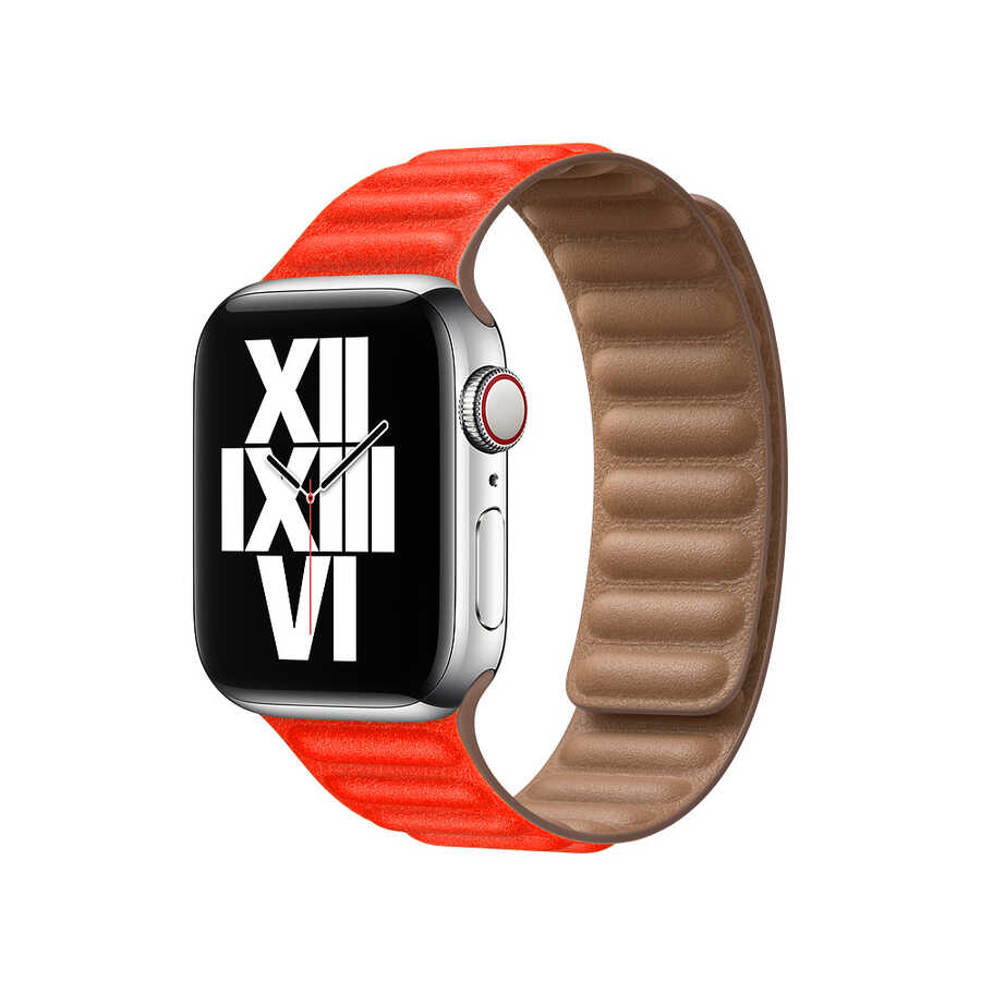 ​​​Apple Watch Ultra 49mm Uyumlu Kordon KRD-34 Deri Strap Kayış - 5