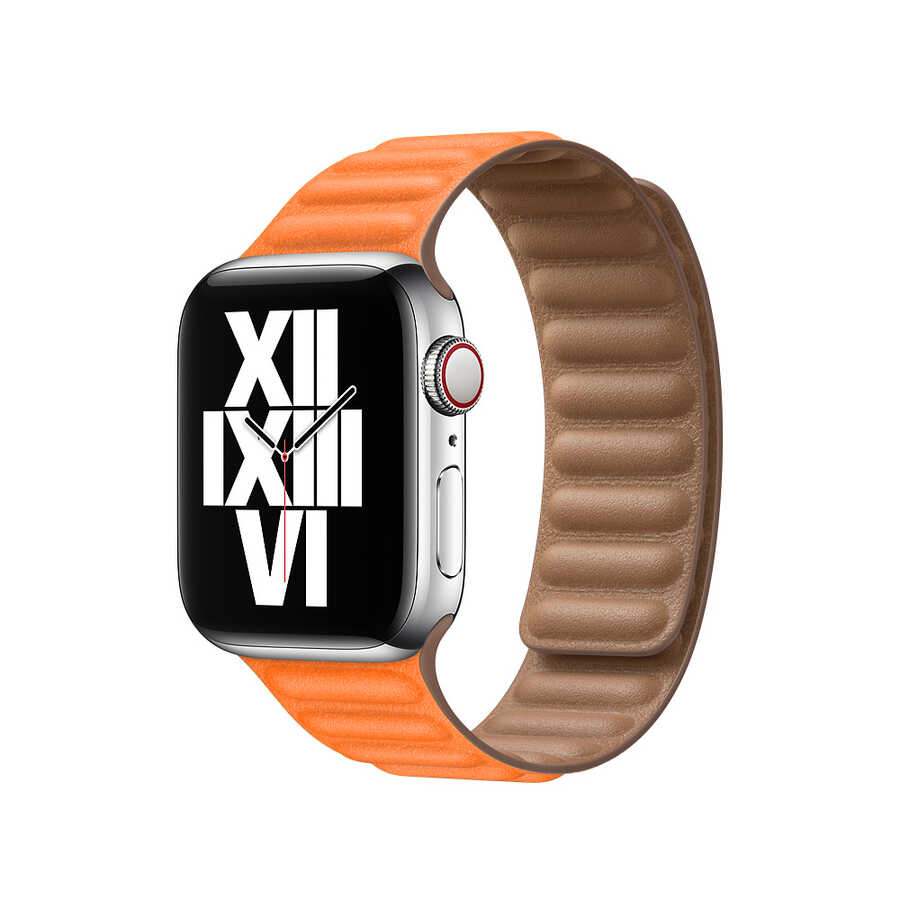 ​​​Apple Watch Ultra 49mm Uyumlu Kordon KRD-34 Deri Strap Kayış - 9