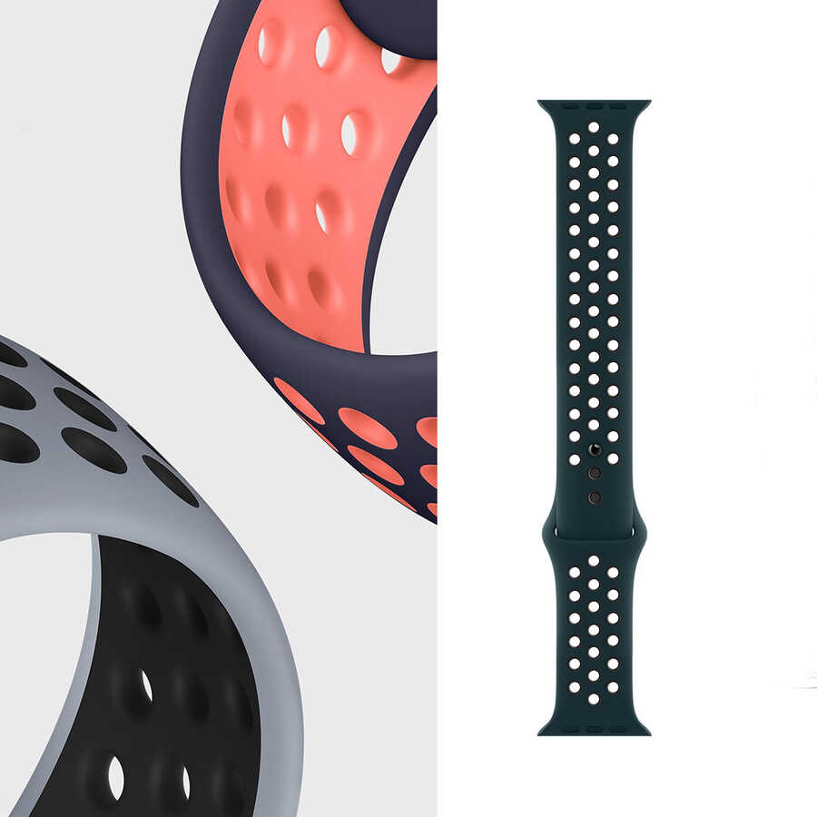 Apple Watch Ultra 49mm Uyumlu Kordon Wiwu Dual Color Sport Band Silikon Strap Kayış - 3