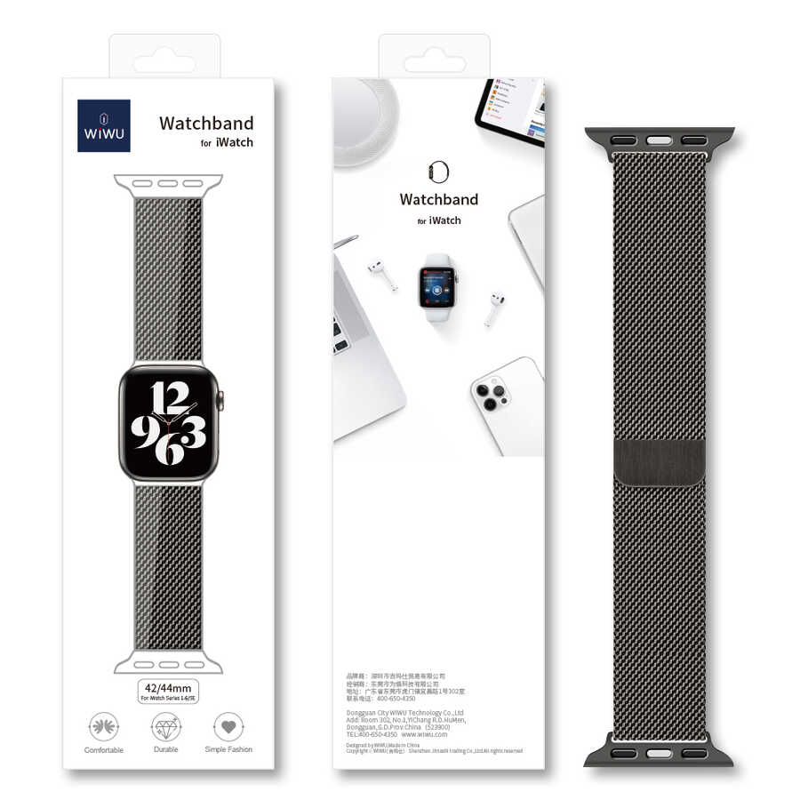Apple Watch Ultra 49mm Uyumlu Kordon Wiwu Minalo Metal Strap Kayış - 4