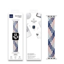 Apple Watch Ultra 49mm Uyumlu Kordon Wiwu Braided Solo Loop Contrast Color Large Strap Kayış - 1