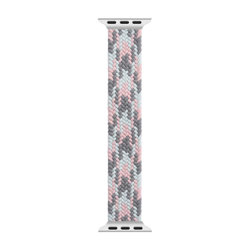 Apple Watch Ultra 49mm Uyumlu Kordon Wiwu Braided Solo Loop Contrast Color Large Strap Kayış - 5