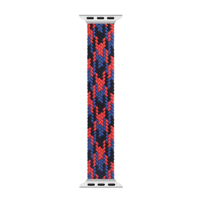 Apple Watch Ultra 49mm Uyumlu Kordon Wiwu Braided Solo Loop Contrast Color Large Strap Kayış - 6