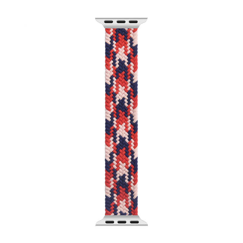 Apple Watch Ultra 49mm Uyumlu Kordon Wiwu Braided Solo Loop Contrast Color Large Strap Kayış - 7
