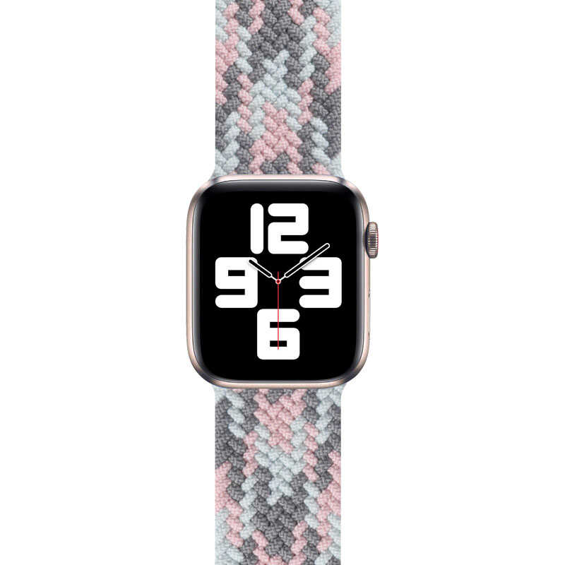 Apple Watch Ultra 49mm Uyumlu Kordon Wiwu Braided Solo Loop Contrast Color Large Strap Kayış - 8