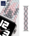 Apple Watch Ultra 49mm Uyumlu Kordon Wiwu Braided Solo Loop Contrast Color Large Strap Kayış - 12