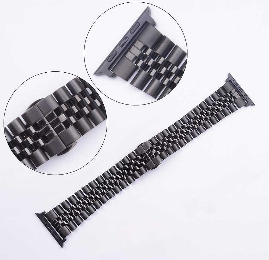Apple Watch Ultra 49mm Uyumlu Kordon KRD-36 Metal Strap Kayış - 1