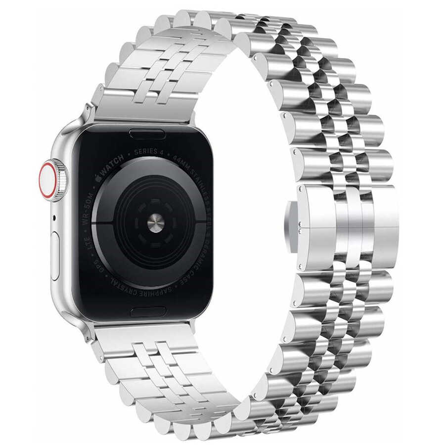 Apple Watch Ultra 49mm Uyumlu Kordon KRD-36 Metal Strap Kayış - 6