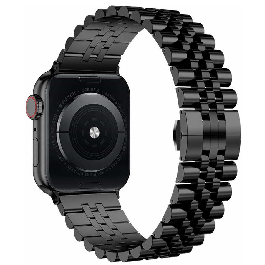 Apple Watch Ultra 49mm Uyumlu Kordon KRD-36 Metal Strap Kayış - 7