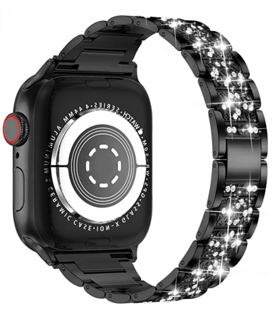 Apple Watch Ultra 49mm Uyumlu Kordon Wiwu Three Beads Set Auger Metal Strap Kayış - 9