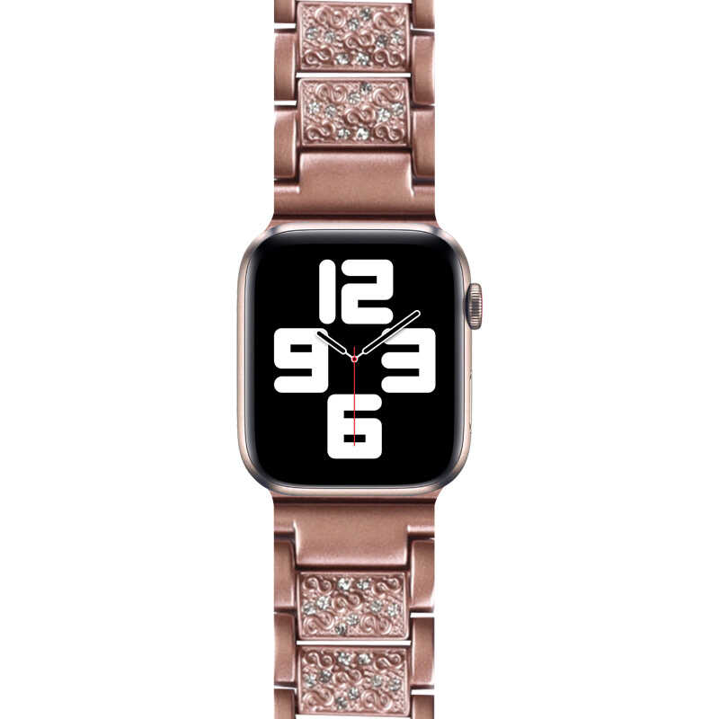 Apple Watch Ultra 49mm Uyumlu Kordon Wiwu Three Beads Set Auger Metal Strap Kayış - 12