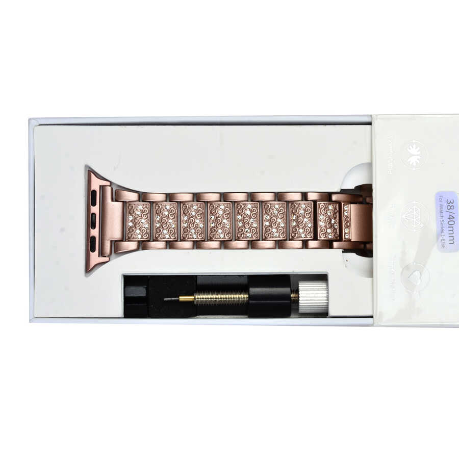 Apple Watch Ultra 49mm Uyumlu Kordon Wiwu Three Beads Set Auger Metal Strap Kayış - 23