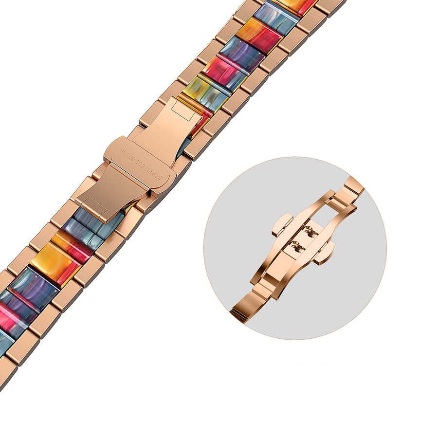 Apple Watch Ultra 49mm Uyumlu Kordon Wiwu Resin Steel Belt Metal Strap Kayış - 2