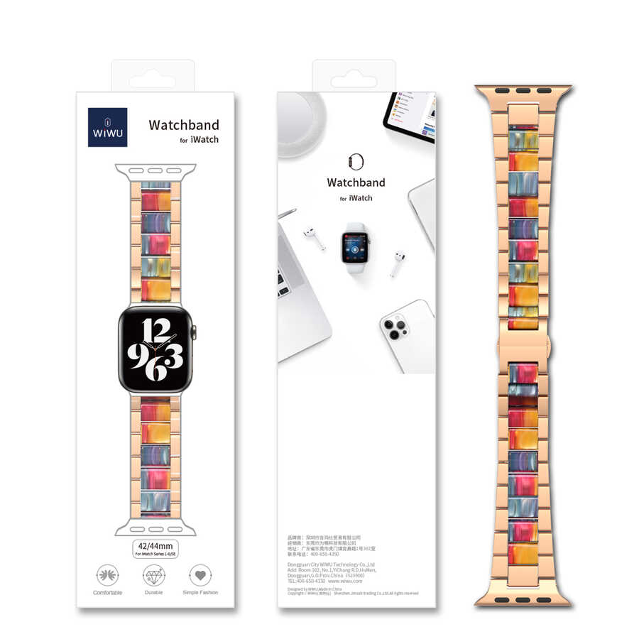 Apple Watch Ultra 49mm Uyumlu Kordon Wiwu Resin Steel Belt Metal Strap Kayış - 5